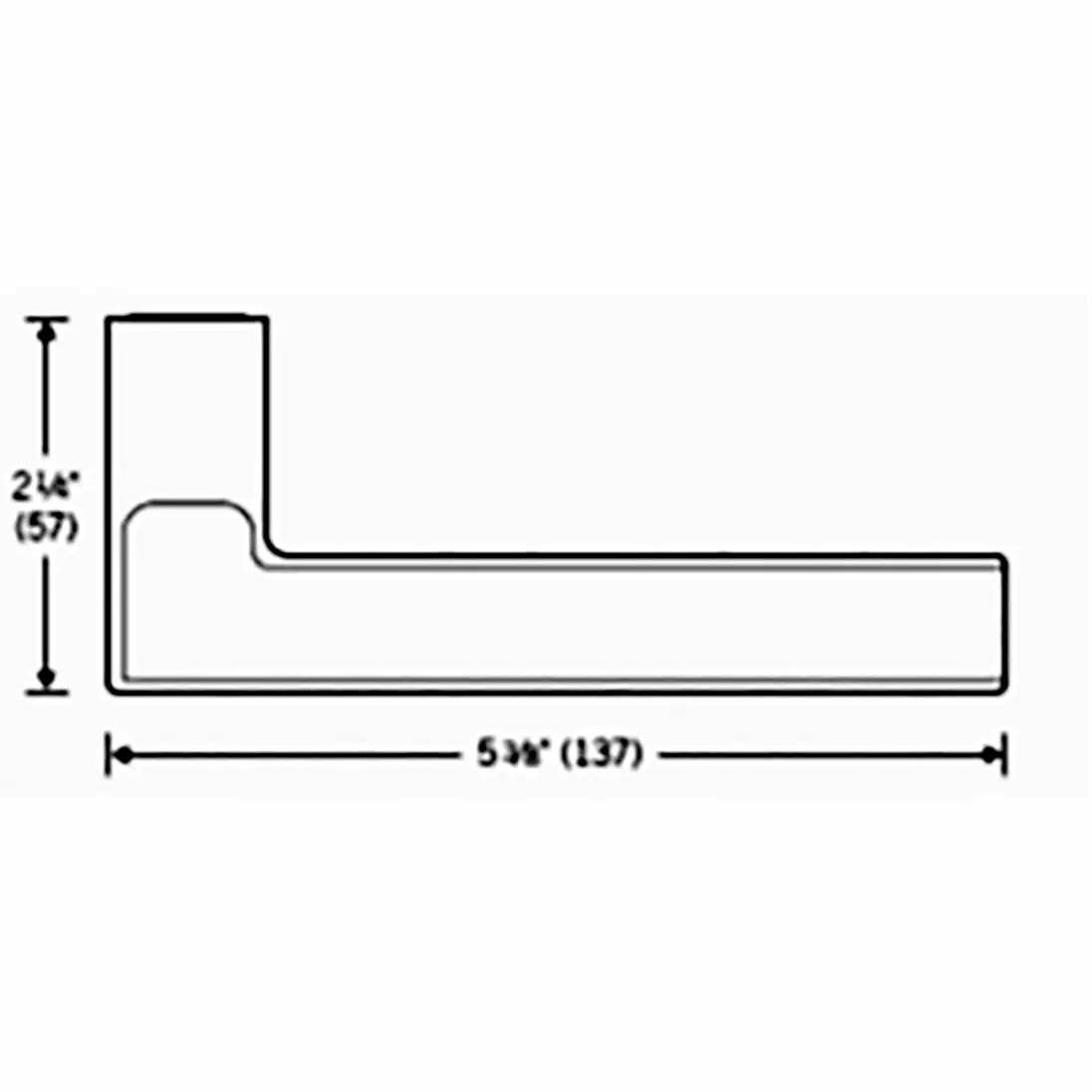 Door Lever 132 x 57 mm. Modern. Satin stainless steel Sold as Pair. - Image 2