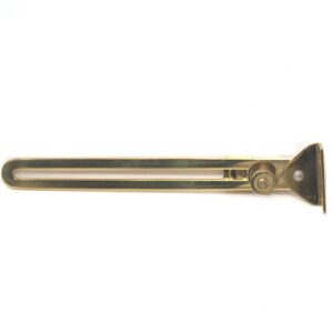 Door Stay with 160 mm travel. Light Duty. Polished lacquered brass