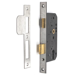 Jado Interior Steel Mortise Lock 55 mm Backset Satin Stainless Steel Finish Right Hand