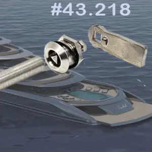 Hatch Fastener Set - Hatch thickness - 7/16 inch. Distance cam - 3/4 inch. Operates through Triangular Key sold Separately.