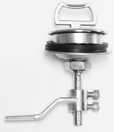Hatch Fastener with Lift Ring, Cam and Strike Plate. For 2 inch hole. Heavy Duty. - Image 3