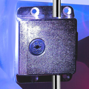 rim lock 40 mm backset with follower for 7x7mm spindle. 3 point lock.