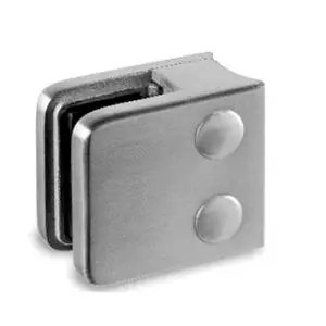 Glass Clamping Bracket 45 x 45 mm for 8-10 mm glass to be mounted on tube 42.4mm diameter