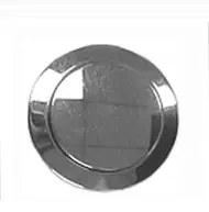Button and Ring For Pushbutton Locks. Polished Stainless Steel