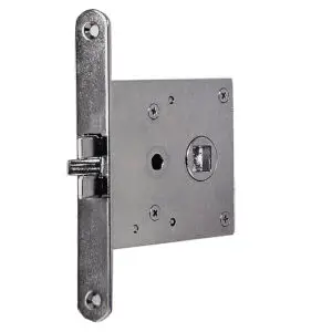 Door Lock 50 mm backset. Passage function. Set for thin doors of less then 1 inch or 25 mm.