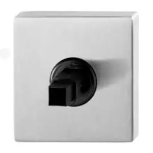 Square Rose for Brand Levers only. 65 x 65 mm. Sold as pair. Satin Stainless Steel