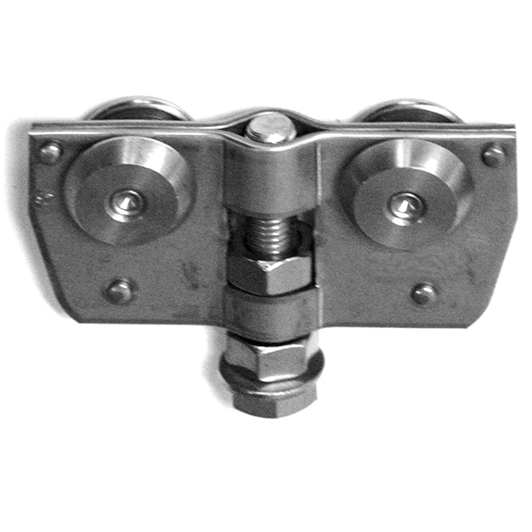 Sliding door track #8 system. Track size - 40x37x3 mm. for door weight up to 440 lbs. using 2 carts. - Image 2