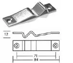 Hatch Fastener w. Roller Bearing Cam, with Lift Ring and Strike Plate. Cut Hole 2 3/8 inch. - Image 2