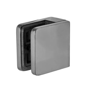 Glass clamping bracket square 55 x 55 mm for 8-10 mm glass. Polished.