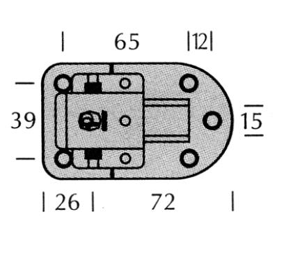 Flush Deck Hinge for Hatches 2 3/8 inch x 4 7/8 inch - Image 2