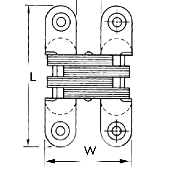 316 Stainless invisible Hinge. Size - 5 1/2 x 3 53/64 inch Minimum door thickness 2 inch - Image 2