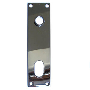Escutcheon 187 x 50 x 2 mm for Trioving locks. Polished Stainless steel
