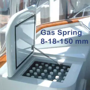 - Gas Springs 8-18 Series; For hatches up to 154 lbs using 2 gas springs