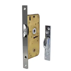 Sliding Privacy Mortise lock with 40 mm backset.