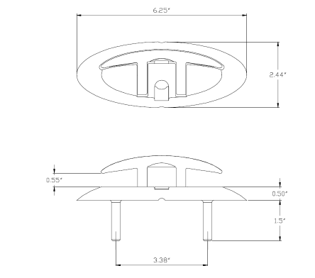 Fold Down Cleat 4 1/2 inch Stud Mounted - Image 3