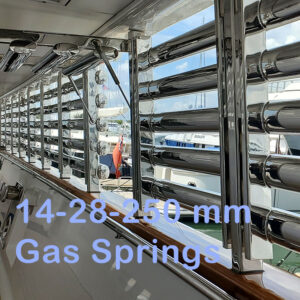 Gas Spring Series 14-28-250 mm. Each. Specify Newton Force Below