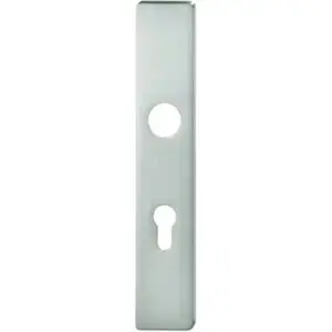 Escutcheon 245 x 45 x 7 mm With Hole for Keyway. Satin Stainless Steel. Sold as Pair.