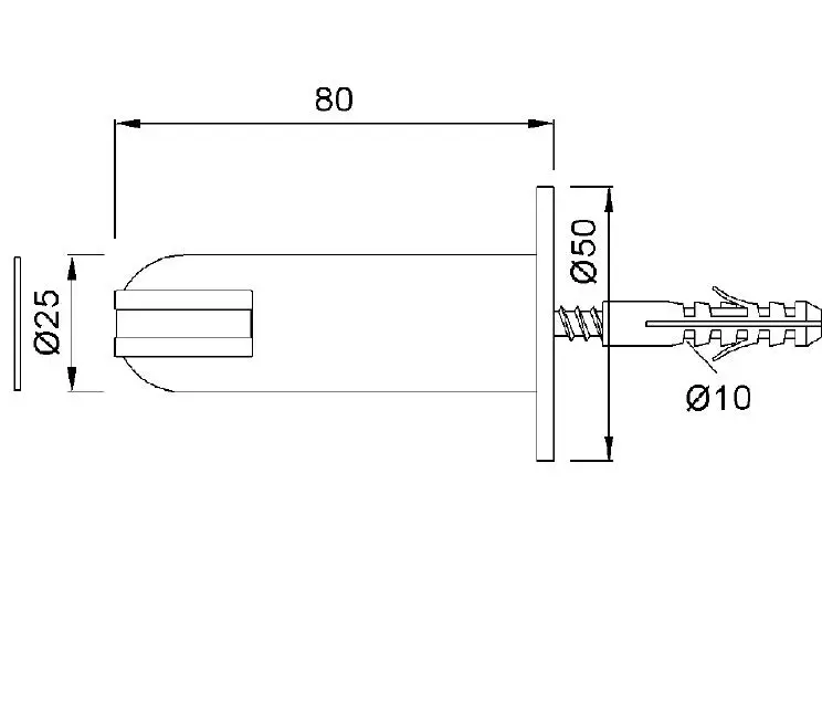 Magnetic Door Holder Satin Stainless Steel 3 1/8 inch long - Image 2