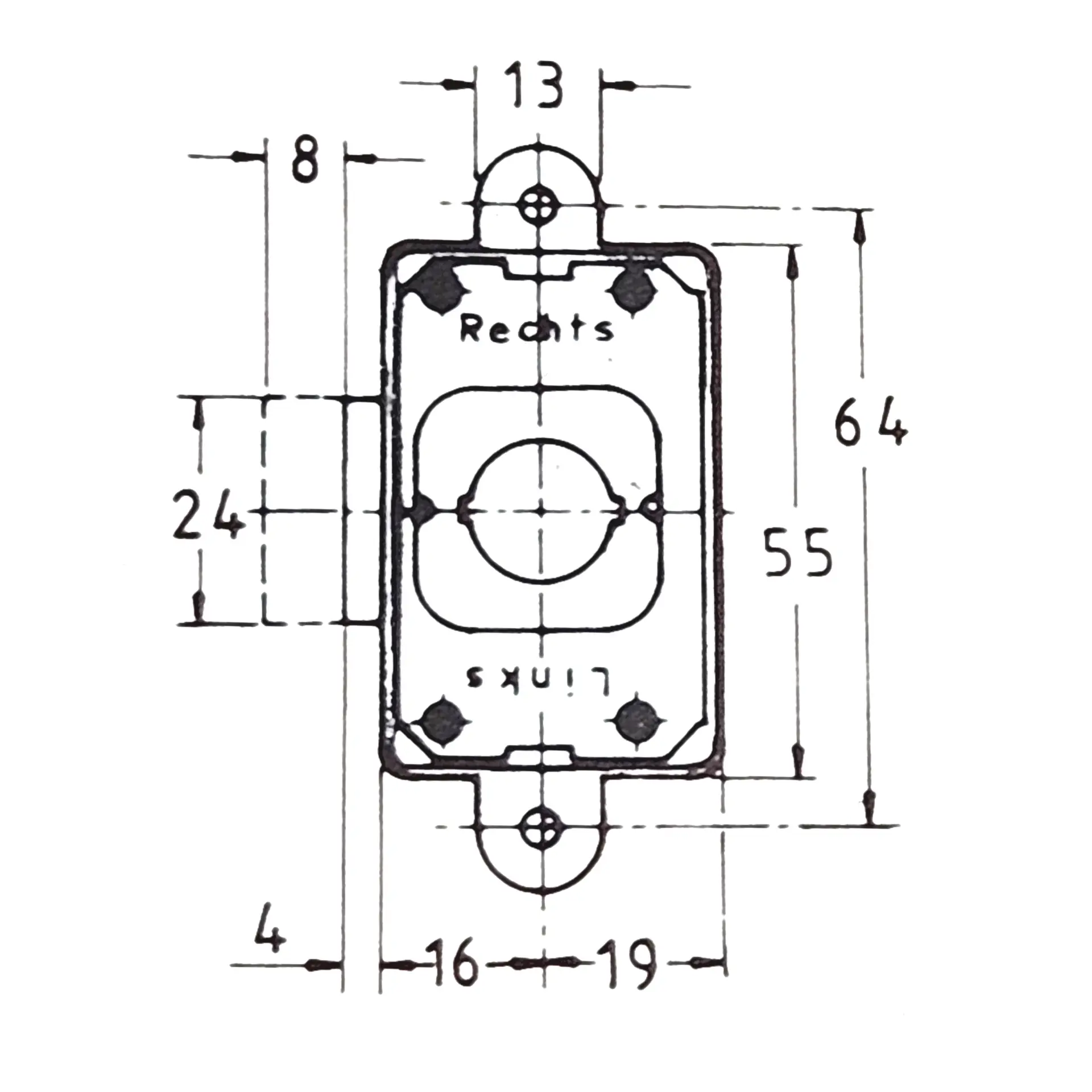 rim lock 20 mm backset with keyway. - Image 2