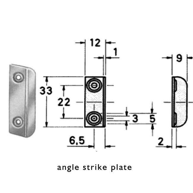 rim lock 25 mm backset with Keyway - Image 3
