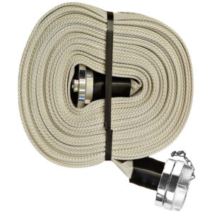 hose piroflex white 18 meter / 59 feet w. alu. storz coupling for 1 1/2 ID system