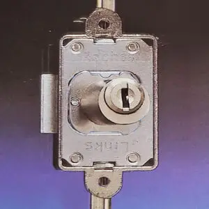 rim lock 16 mm backset with keyway. 3 point lock