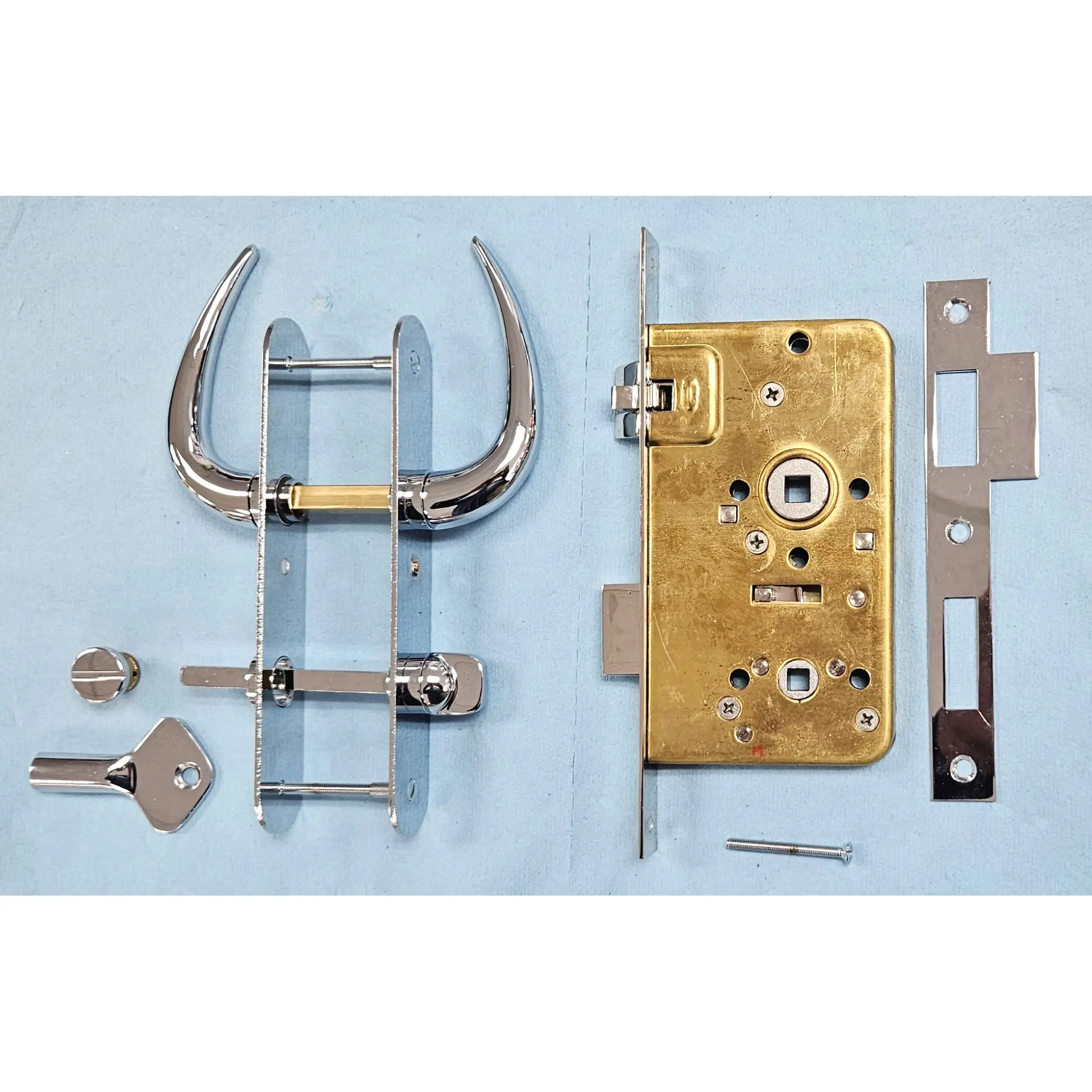 Door Lock 50 mm backset. Privacy Function. GSV Schwepper and S&B #4040 series. Complete SET - Image 5