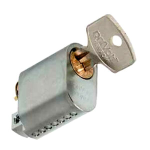 Oval Half Cylinder Keyed 32 mm. Satin Chrome