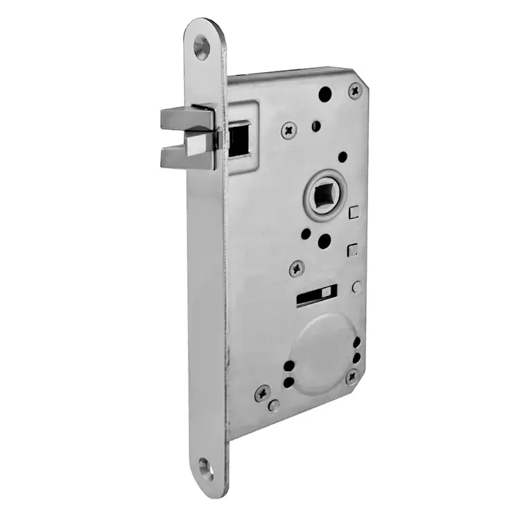 Passage Mortise Lock 55 mm backset. GSV Schwepper and S&B. Polished Stainless Steel