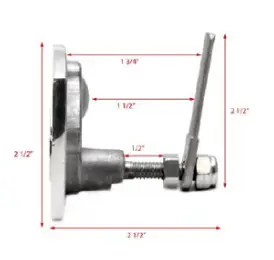 Hatch Fastener with T model Lift Ring. Cut 2 1/16 inch hole. Cam included - Image 2