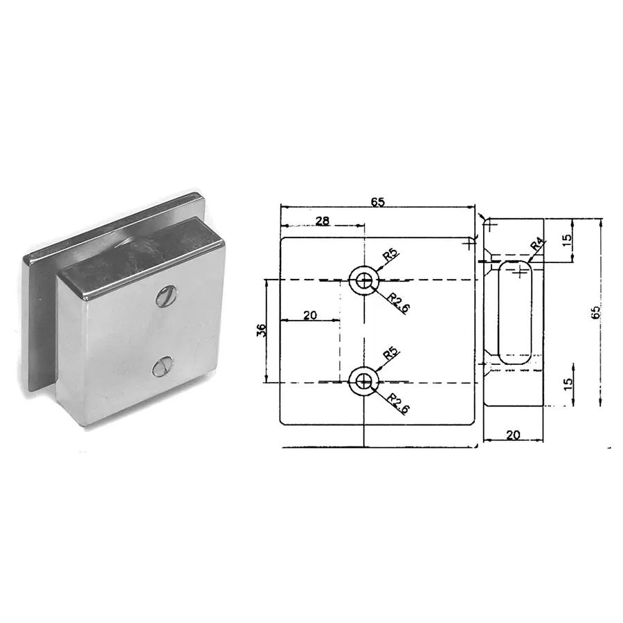 - Set Glass Door Latch. Backset 2 inch with Strike Box and L Shape Levers for full size exterior 3/8 to 1/2 inch glass - Image 4
