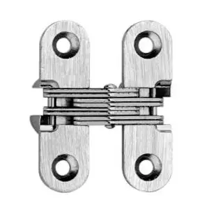 316 Stainless invisible hinge.. 1 3/4 x 1 23/64 inch min door thickness 3/4 inch