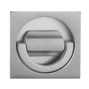 Z Flush Lift Ring Lever with Square Rose for Cabinet Rim Locks.