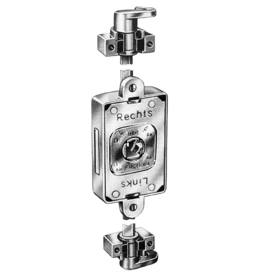 rim lock 16 mm backset with 7x7mm spindle. 3 point lock - Image 3