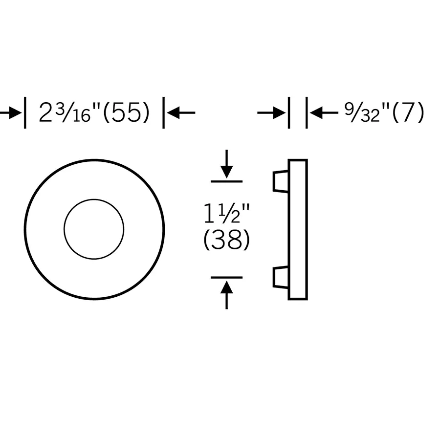 Door Lock 50 mm backset. Passage function. Set for thin doors of less then 1 inch or 25 mm with stainless steel levers with spring loaded roses - Image 6