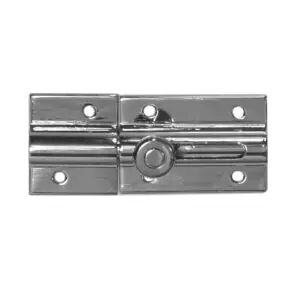 Barrel Bolt, Light duty. Overall - 3 1/4 inch long. x 1 7/16 wide.