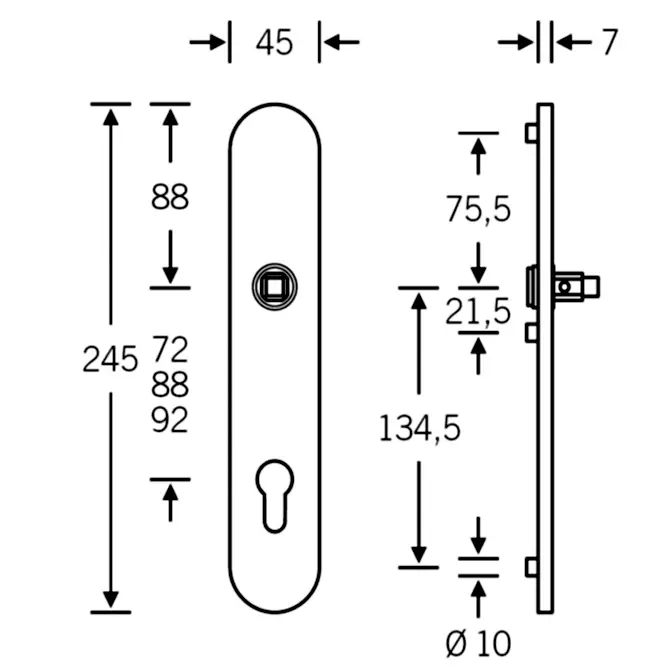 ~ Entry Mortise Lock. Set Complete. 55 mm backset. Heavy Duty. Solid Latch. Mega Yacht Upgrade. Polished Stainless Steel - Image 3