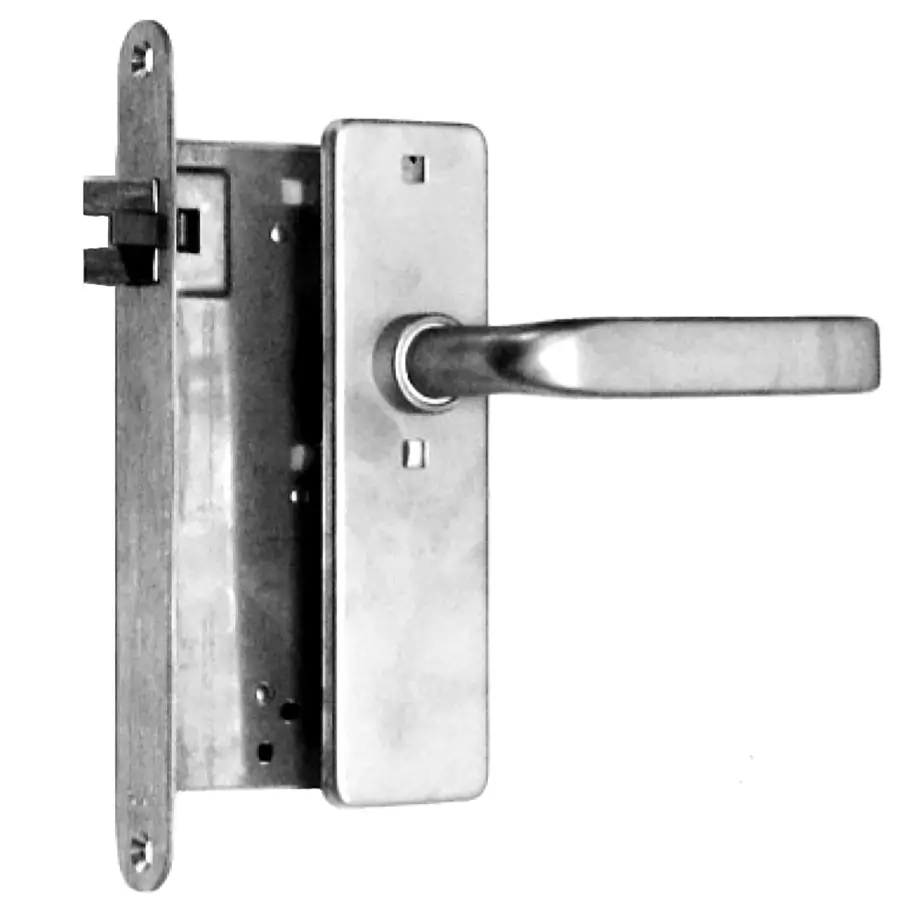Passage Mortise Lock SET 55 mm backset. GSV Schwepper and S&B. Satin Stainless Steel