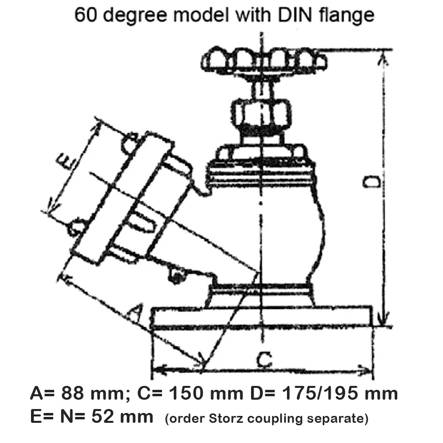 Valve 60 degree angle on Flange - Image 3