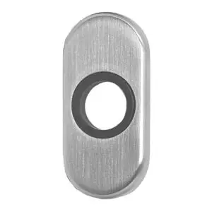Oval Rose for lever 70 x 30.5 x 7 mm satin stainless steel. Pair.