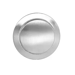Button and Ring For Pushbutton Locks. Satin Stainless Steel