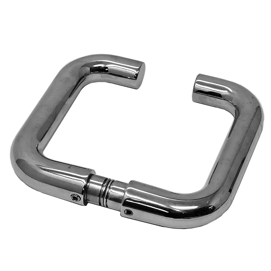 Glass Door Latch with Strike Plate SET with Levers for Wood Frame. Satin Nickel Finish - Image 6