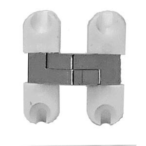 Invisible Hinge, nylon, size 33 x 30 mm. 1 5/16 x 1 1/4 inch Minimum Door thickness - 5/8 inch