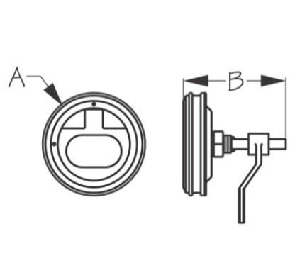 Hatch Fastener with Lift Ring, Cam and Strike. For 3 inch hole. Heavy Duty. - Image 2