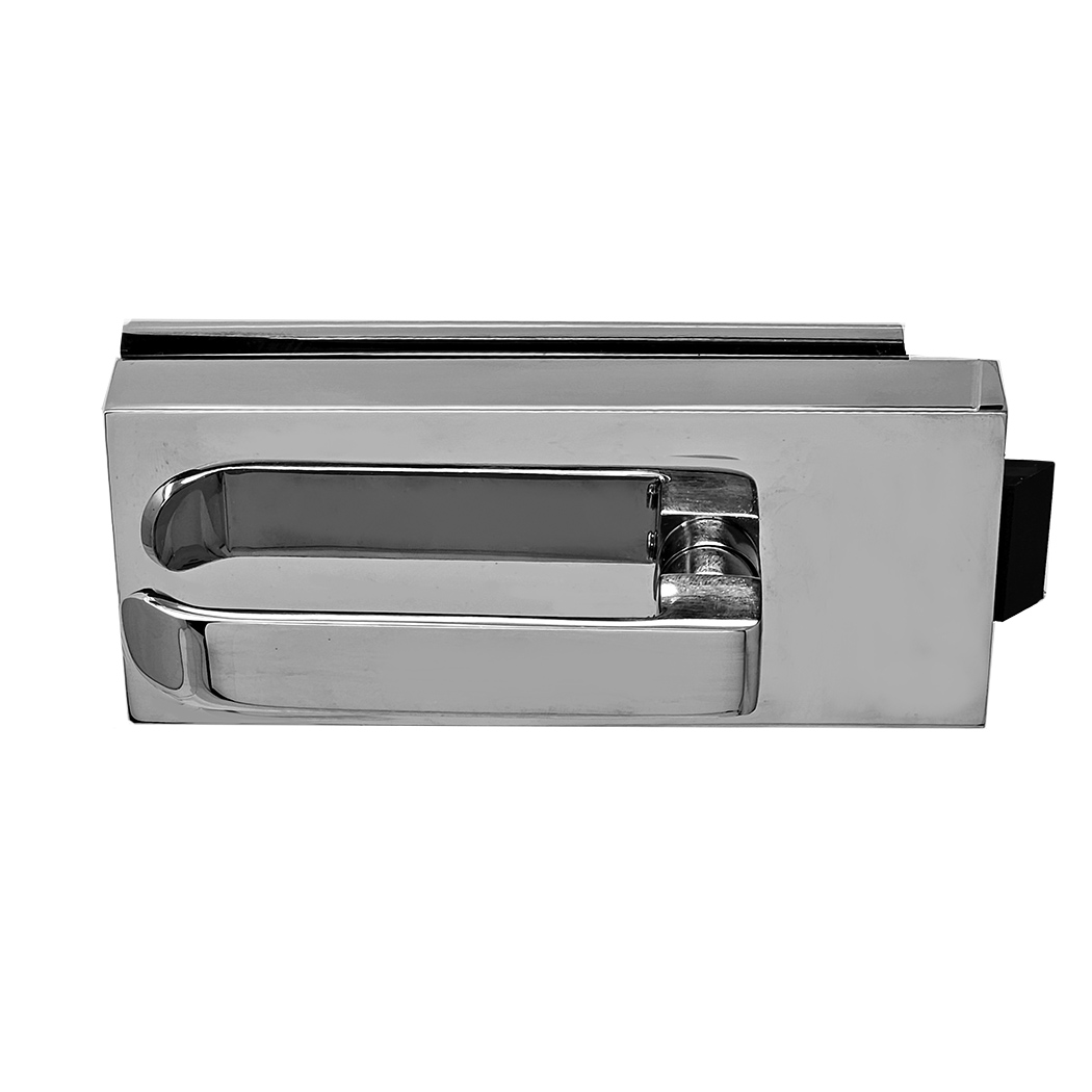 - Set Glass Door Latch Backset 2 inch with Semi Flush Levers and Strike Box for full size exterior 3/8 to 1/2 inch glass - Image 3