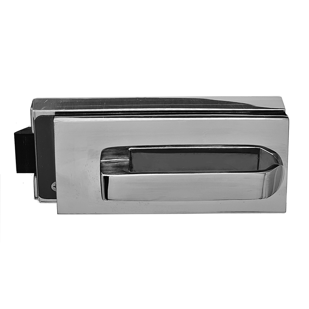 - Set Glass Door Latch Backset 2 inch with Semi Flush Levers and Strike Box for full size exterior 3/8 to 1/2 inch glass - Image 5