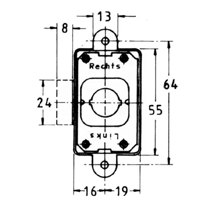 rim lock 16 mm backset with keyway. 3 point lock - Image 5