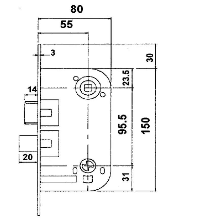 ~ Entry Mortise Lock. Set Complete. 55 mm backset. Heavy Duty. Solid Latch. Mega Yacht Upgrade. Polished Stainless Steel - Image 2