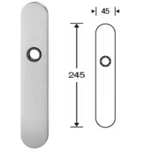 Escutcheon 222 245 x 45 mm. Sold as Pair