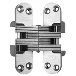 316 Stainless invisible Hinge. Size - 5 1/2 x 3 53/64 inch Minimum door thickness 2 inch